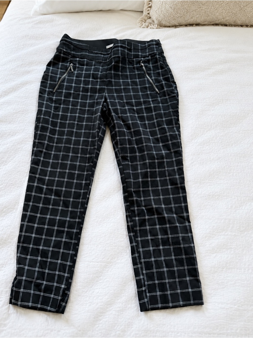 Maurices Black Plaid Capris - Medium